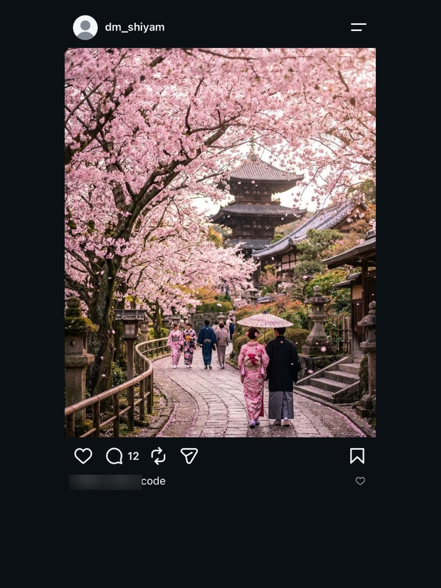 A follower comments the keyword